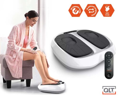 QLT VibroPulse Pro Been- en Voetmassage Apparaat | 10 programma’s | 20 Snelheden | Met afstandsbediening