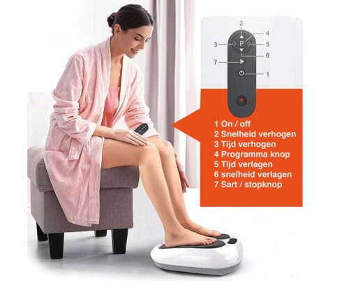 QLT VibroPulse Pro Been- en Voetmassage Apparaat | 10 programma’s | 20 Snelheden | Met afstandsbediening - Afbeelding 9