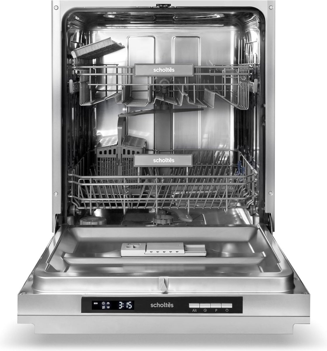 Scholtes SODV9610F Inbouwvaatwasser | 14 couverts | Automatische deuropening | 7 prog. | 44 dB | Energielabel D Gebruiksaanwijzing Frans.
