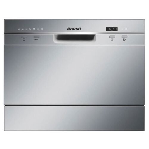 BRANDT DFC6519S vrijstaande vaatwasser | 6 couverts | Breedte 55 cm | Zilver | Energielabel F