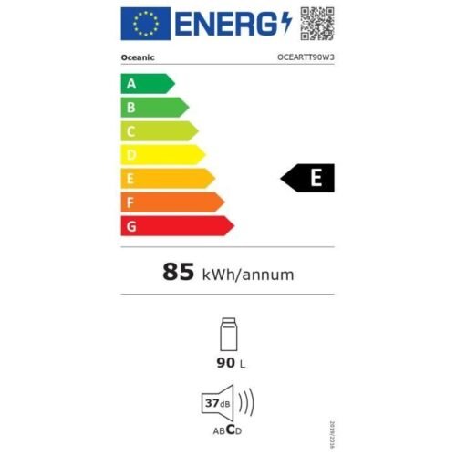 OCEANIC Tafelmodel koelkast | 90L | 37dB |  | L44,5 x D47,5 x H85 cm | Wit | Energielabel E - Afbeelding 4