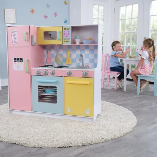 KidKraft 53181 Grote Houten Pastel Kinderkeuken | Recht model | Pastel Kleuren - Afbeelding 3