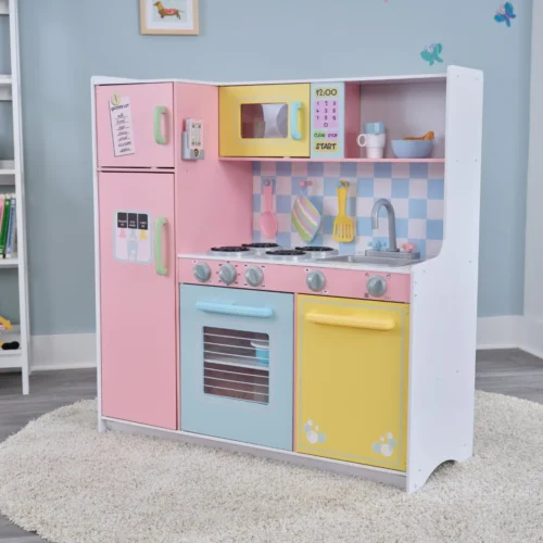 KidKraft 53181 Grote Houten Pastel Kinderkeuken | Recht model | Pastel Kleuren - Afbeelding 4