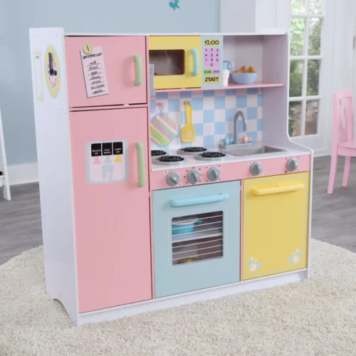 KidKraft 53181 Grote Houten Pastel Kinderkeuken | Recht model | Pastel Kleuren - Afbeelding 5