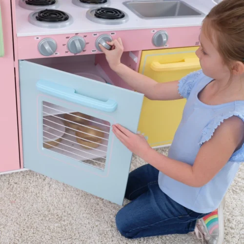 KidKraft 53181 Grote Houten Pastel Kinderkeuken | Recht model | Pastel Kleuren - Afbeelding 9