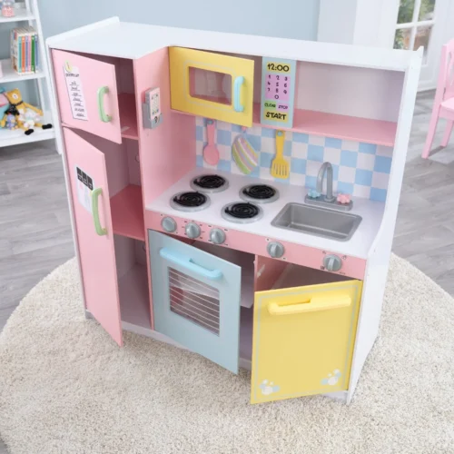KidKraft 53181 Grote Houten Pastel Kinderkeuken | Recht model | Pastel Kleuren - Afbeelding 11