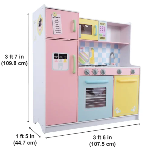 KidKraft 53181 Grote Houten Pastel Kinderkeuken | Recht model | Pastel Kleuren - Afbeelding 15