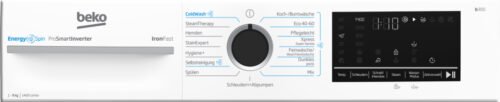 Beko BM3WFU4941A Wasmachine | 9 kg | 1400 tpm | SteamCure | ProSmart Inverter Motor | Wit | Energielabel A - Afbeelding 7
