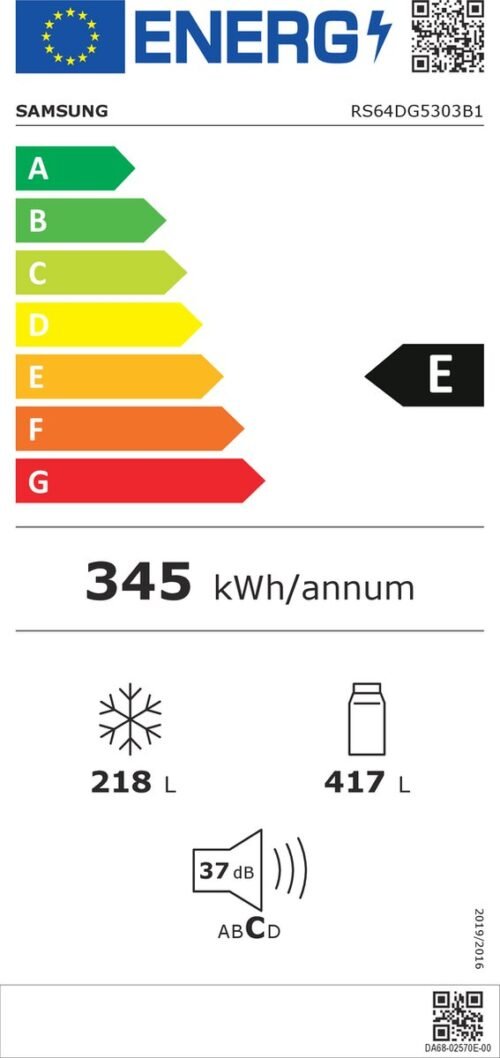 Samsung RS64DG5303B1 Amerikaanse Koelkast | All-Around Cooling | Vrijstaand | NoFrost | SmartThings | 635L | Zwart | Energielabel - Afbeelding 16